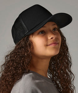 Gorra trucker vintage junior | Negro/Blanco