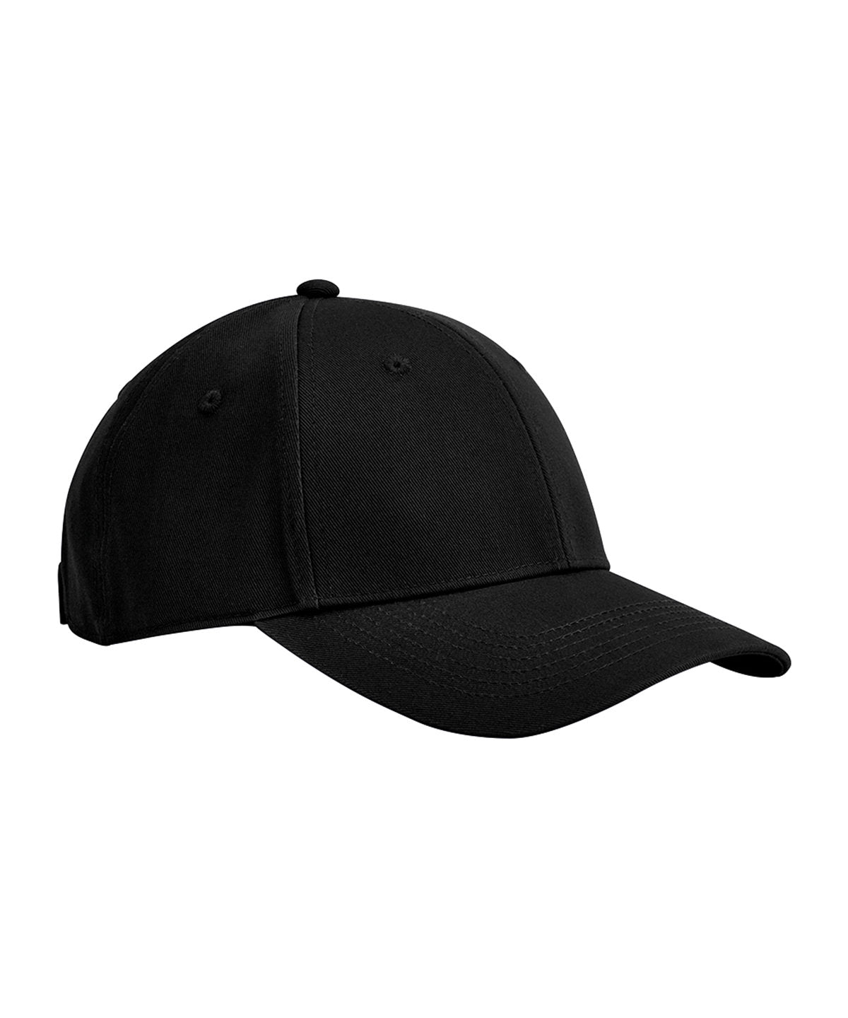 Gorra de algodn orgnico clsica de 6 paneles EarthAware® junior | Negro