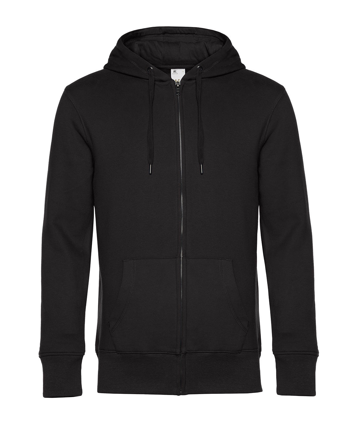BC KING Capucha con Cremallera | Negro Verdadero