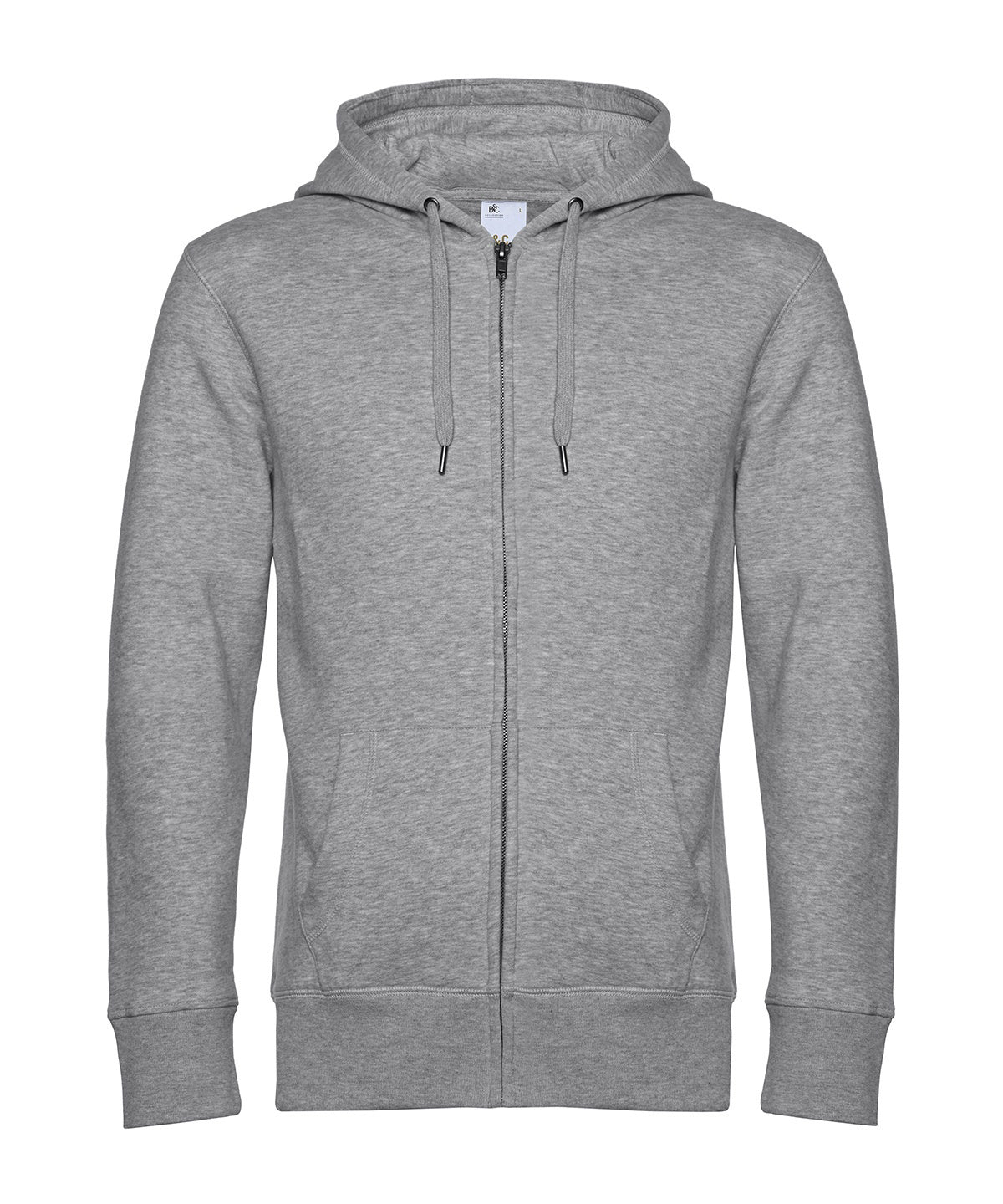 BC KING Capucha con Cremallera | Gris Jaspeado