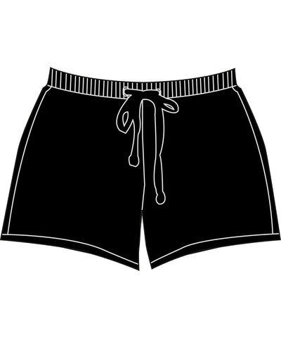 Pantalones cortos bsicos de sudadera para mujer | Negro Clsico