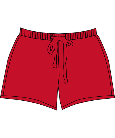 Pantalones cortos bsicos de sudadera para mujer | Rojo Ciudad