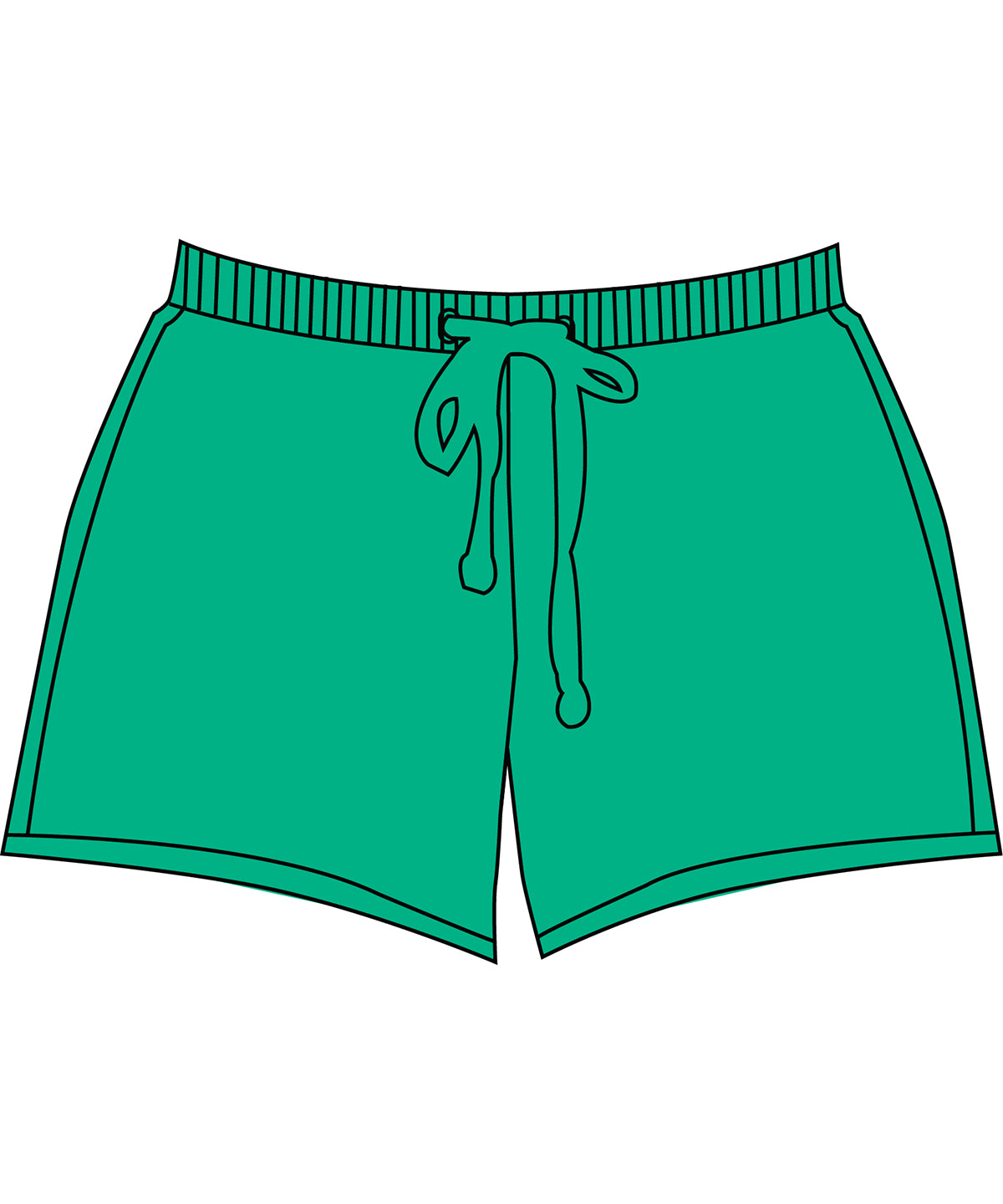 Pantalones cortos bsicos de sudadera para mujer | Verde Hierba