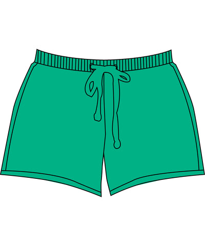 Pantalones cortos bsicos de sudadera para mujer | Verde Hierba