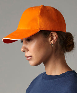 Gorra de 6 paneles estilo athleisure | Negro/Amarillo