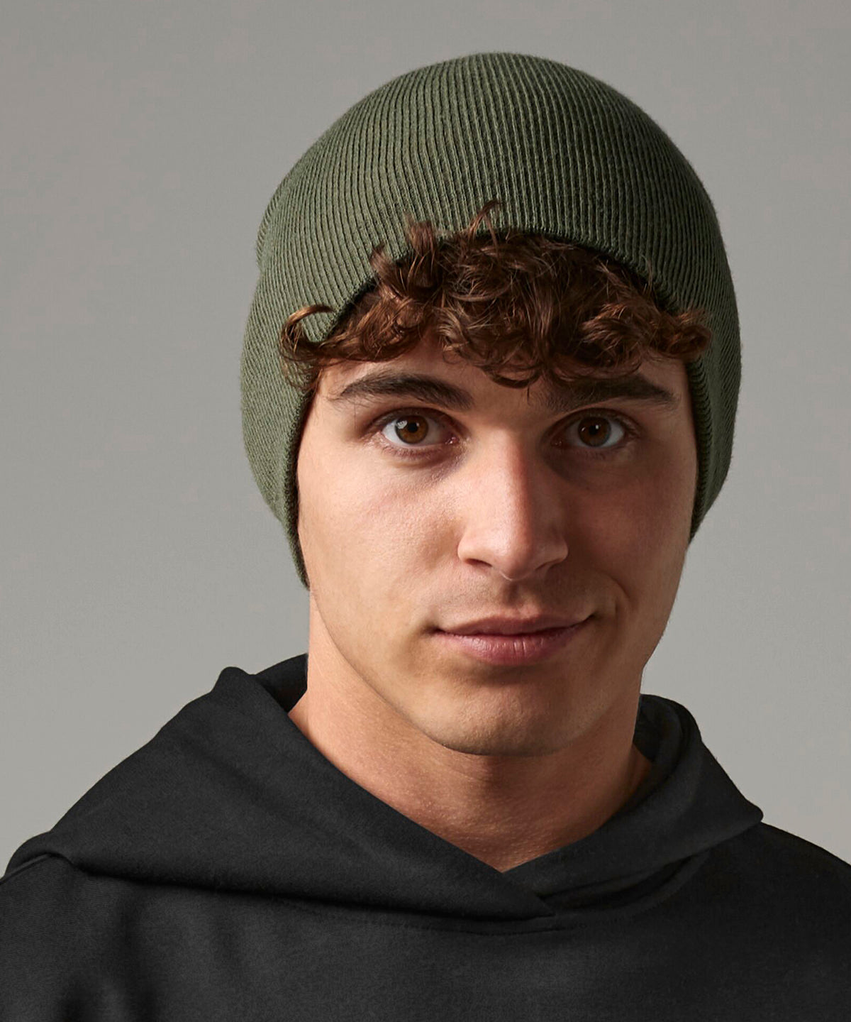 Gorro de punto de dos tonos | Verde Botella