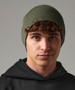 Gorro de punto de dos tonos | Negro
