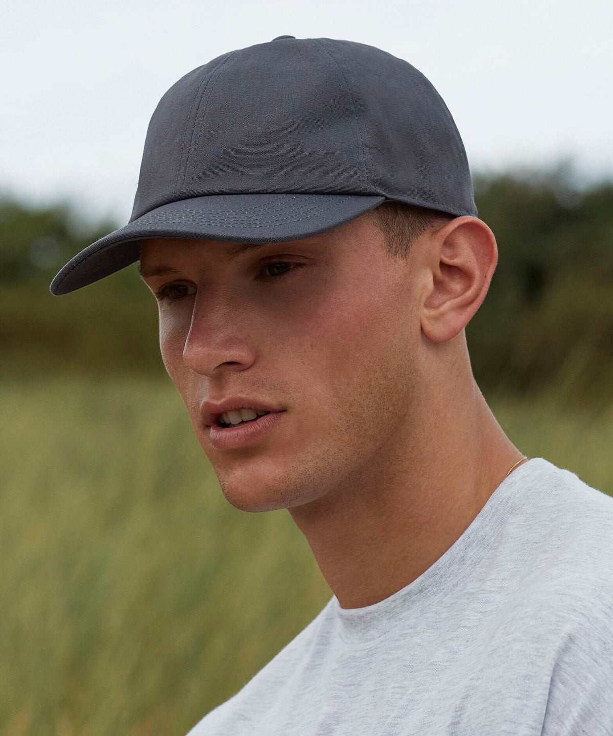 Gorra de 6 paneles de algodn orgnico | Negro