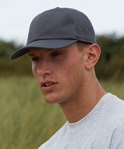 Gorra de 6 paneles de algodn orgnico | Negro