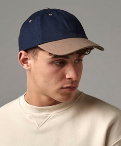 Gorra de algodn cepillado pesado de perfil bajo | Negro