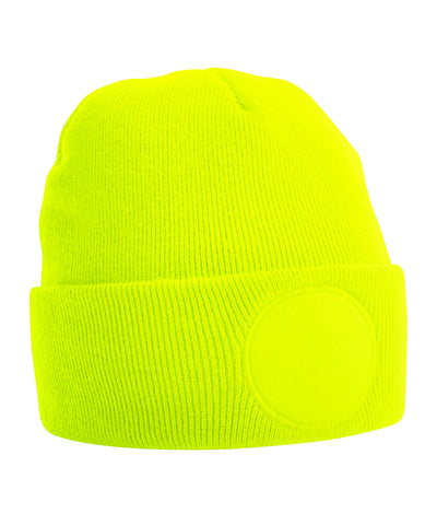 Gorro de parche circular | Amarillo Fluorescente