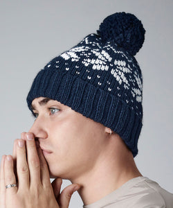 Gorro Fair Isle snowstar® | Negro/Blanco