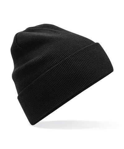 Gorro de punto original con vuelta de algodn orgnico | Negro