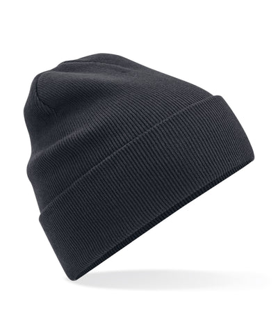 Gorro de punto original con vuelta de algodn orgnico | Gris Grafito