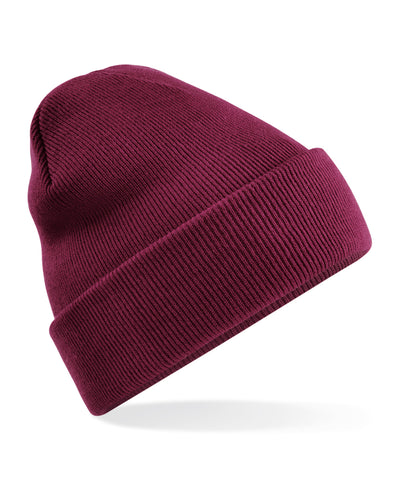 Gorro de punto original con vuelta reciclado | Burdeos