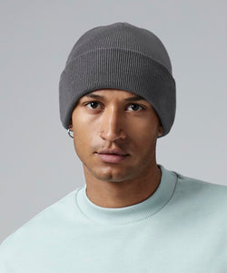 Gorro de punto original con vuelta reciclado | Negro