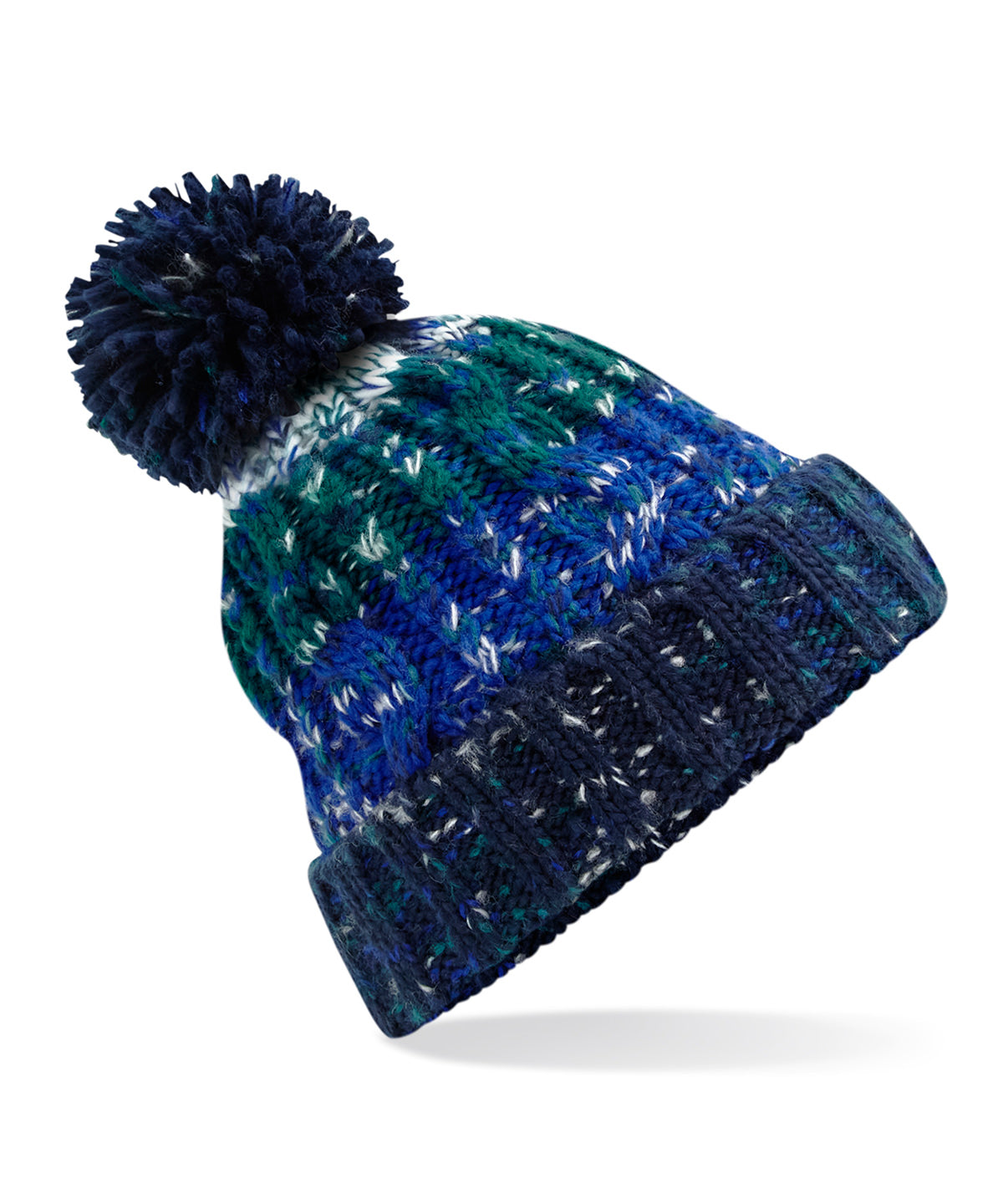 Gorro de lana con pompn y sacacorchos | Azules Alpinos