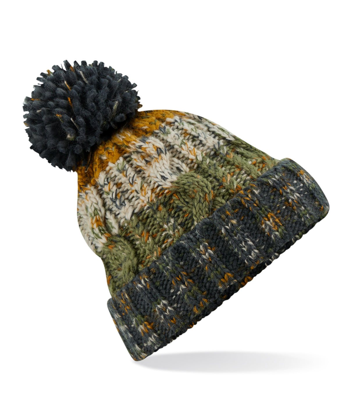 Gorro de lana con pompn y sacacorchos | Musgo De Otoo