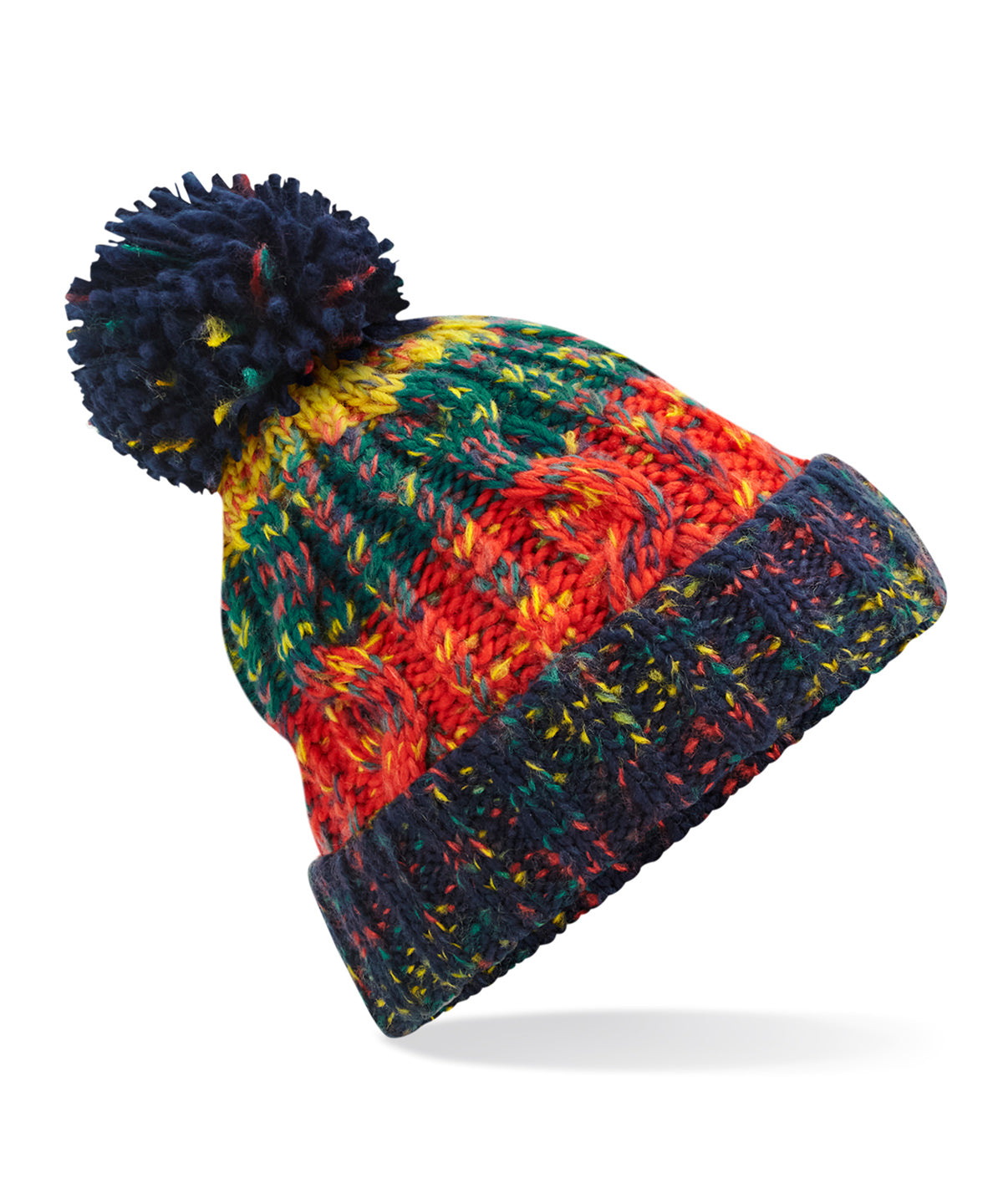 Gorro de lana con pompn y sacacorchos | Fuego Crepitante