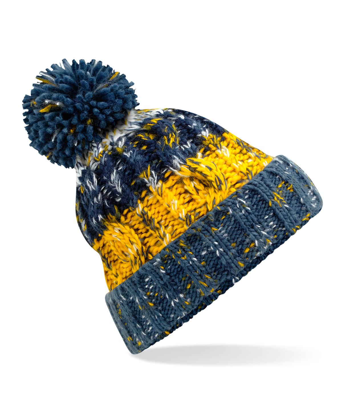 Gorro de lana con pompn y sacacorchos | Escarcha Matutina