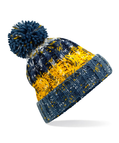 Gorro de lana con pompn y sacacorchos | Escarcha Matutina