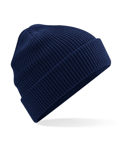 Gorro de algodn orgnico en tejido de nido de abeja | Azul Marino Oxford
