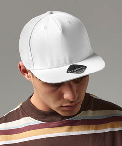 Gorra de rapero de 5 paneles con cierre a presin | Negro