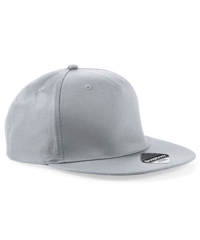 Gorra de rapero de 5 paneles con cierre a presin | Gris Claro