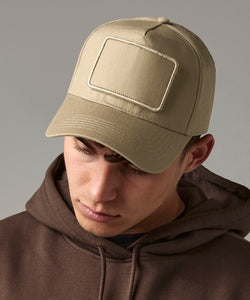 Gorra de 5 paneles con parche removible | Negro
