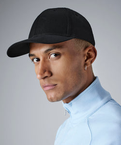 Gorra snapback de 6 paneles Urbanwear | Negro