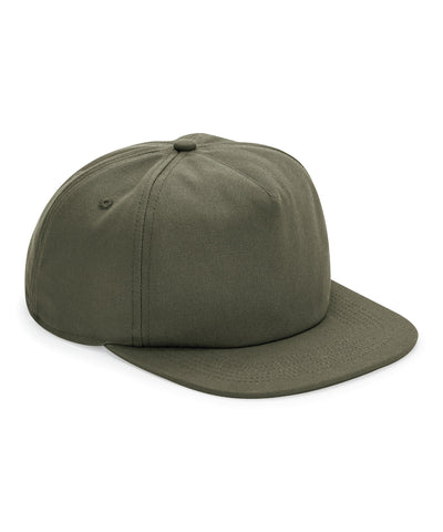 Gorra de 5 paneles sin estructura de algodn orgnico | Verde Oliva