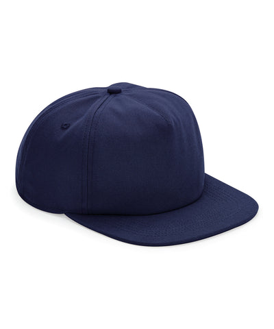 Gorra de 5 paneles sin estructura de algodn orgnico | Azul Marino Oxford