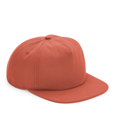 Gorra de 5 paneles sin estructura de algodn orgnico | Terracota