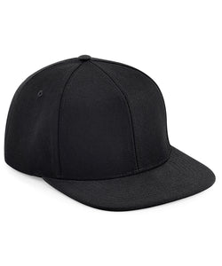 Gorra snapback de 6 paneles con visera plana original | Negro/Negro