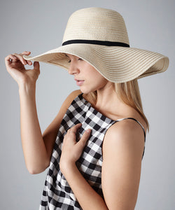 Sombrero de ala ancha Marbella | Natural - Natural