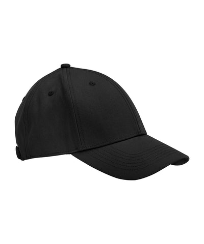 Gorra de 6 paneles de lona de algodn orgnico EarthAware® | Negro