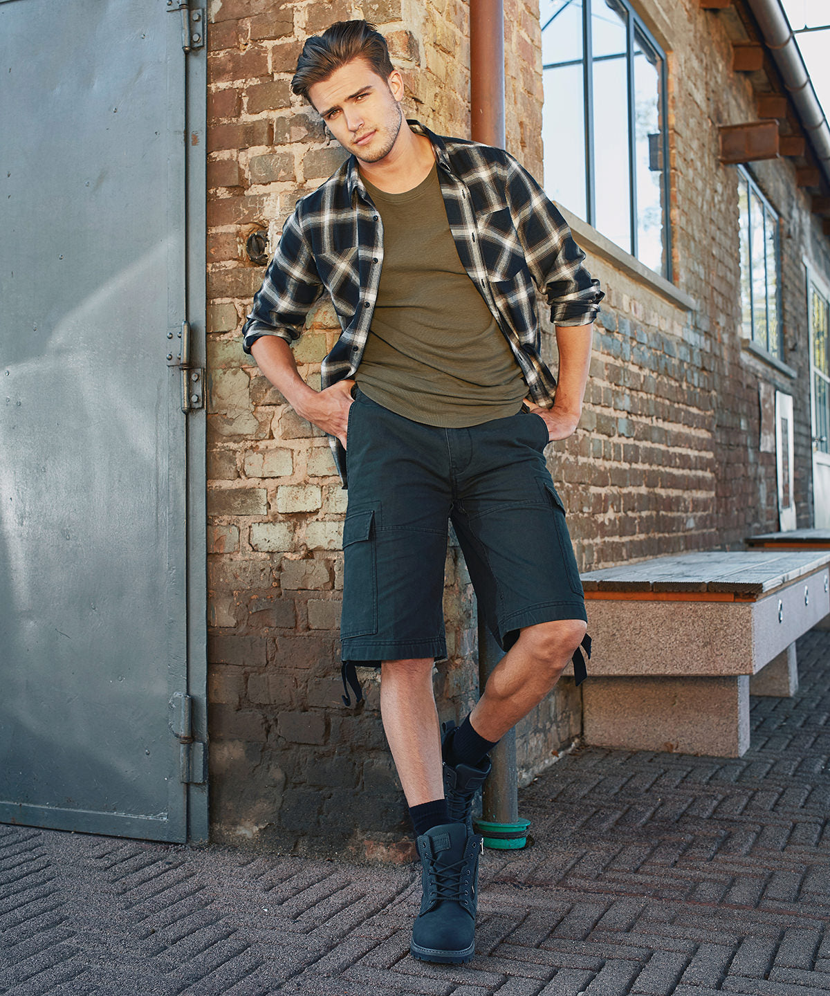 Pantalones cortos vintage | Camuflaje Oscuro