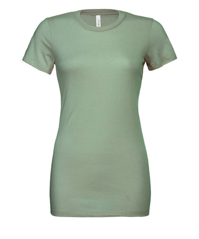 Camiseta de manga corta holgada de jersey para mujer | Salvia