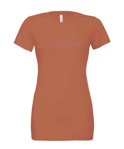 Camiseta de manga corta holgada de jersey para mujer | Terracota