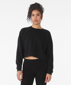 Sudadera de polar para mujer con mangas ragln | Negro