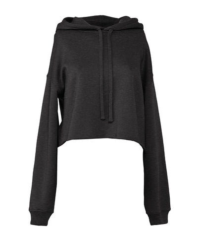 Sudadera corta de felpa para mujer | Gris Oscuro Jaspeado