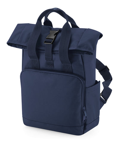Mochila mini con asas gemelas y cierre superior enrollable reciclada | Anochecer Marino