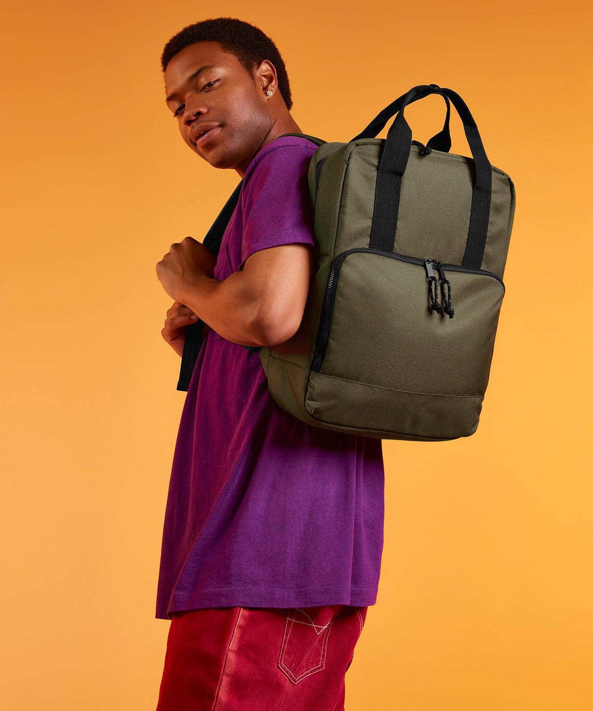 Mochila nevera con asas gemelas reciclada | Negro