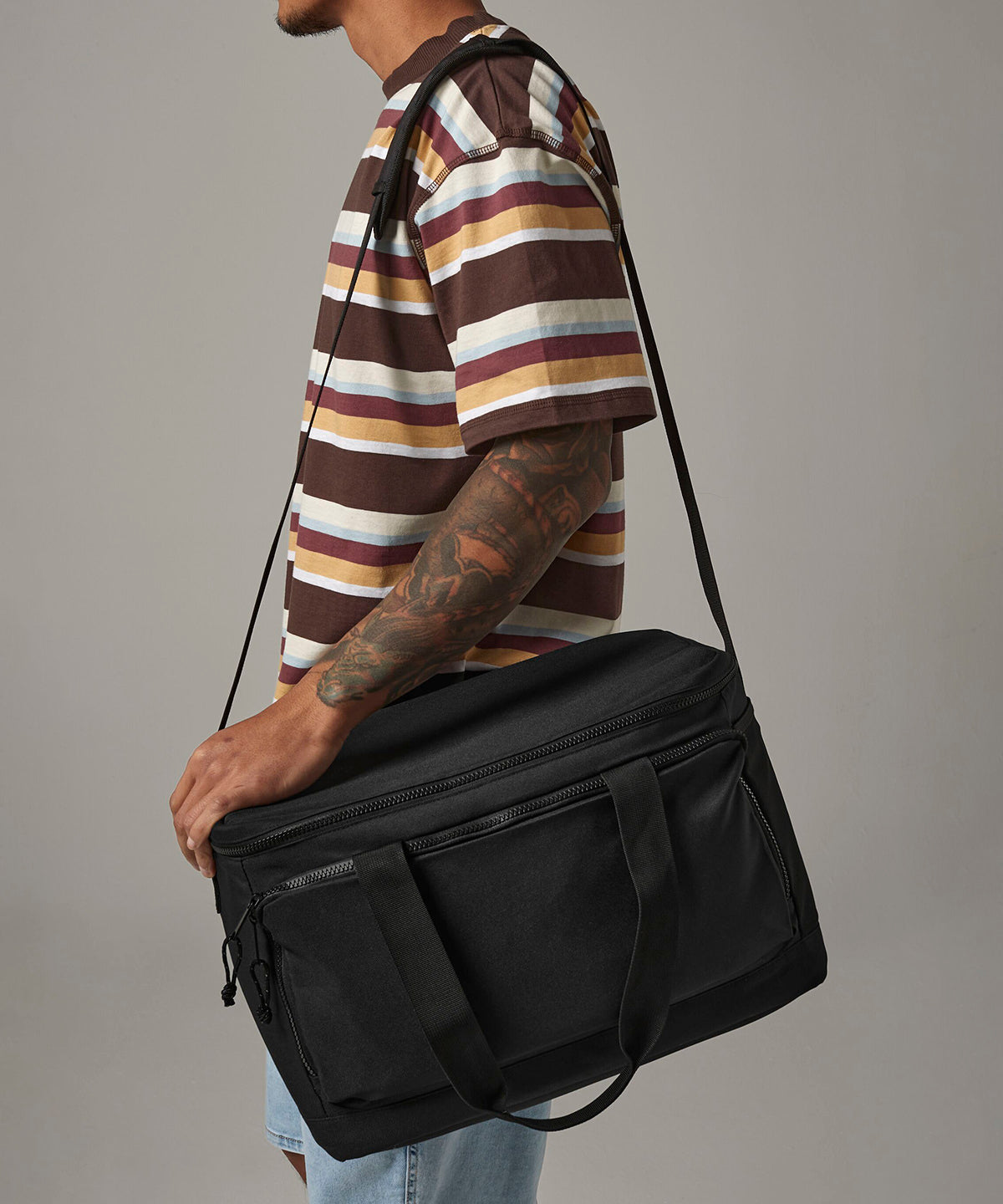 Bolso trmico grande con correa reciclado | Negro