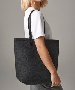 Bolso de fieltro Premium | Gris Melange/Marrn