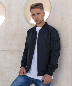 Chaqueta bomber de nailon | Negro