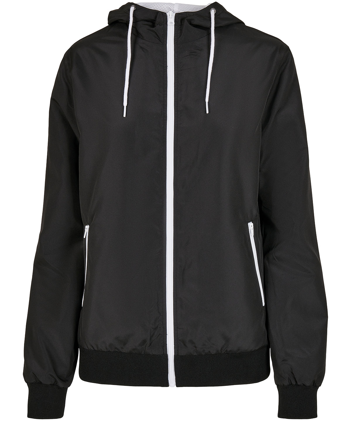 Chaqueta cortavientos reciclada para mujer | Negro/Blanco