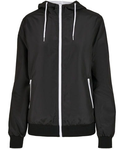 Chaqueta cortavientos reciclada para mujer | Negro/Blanco