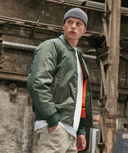 Collar de chaqueta bomber | Verde Oscuro
