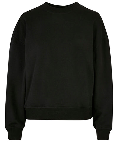 Sudadera de cuello redondo extragrande para mujer | Negro